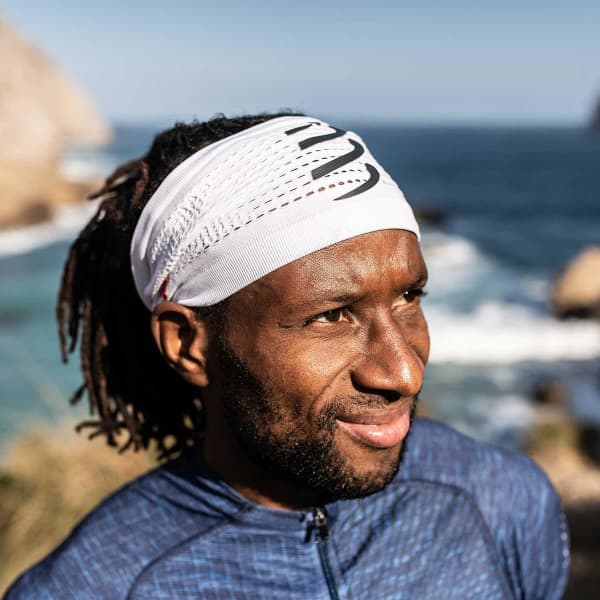 Bandeau running COMPRESSPORT HEADBAND ON/OFF WHITE