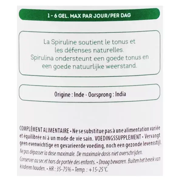 Be-Life Spirulina 500 Orgânica 500 comprimidos