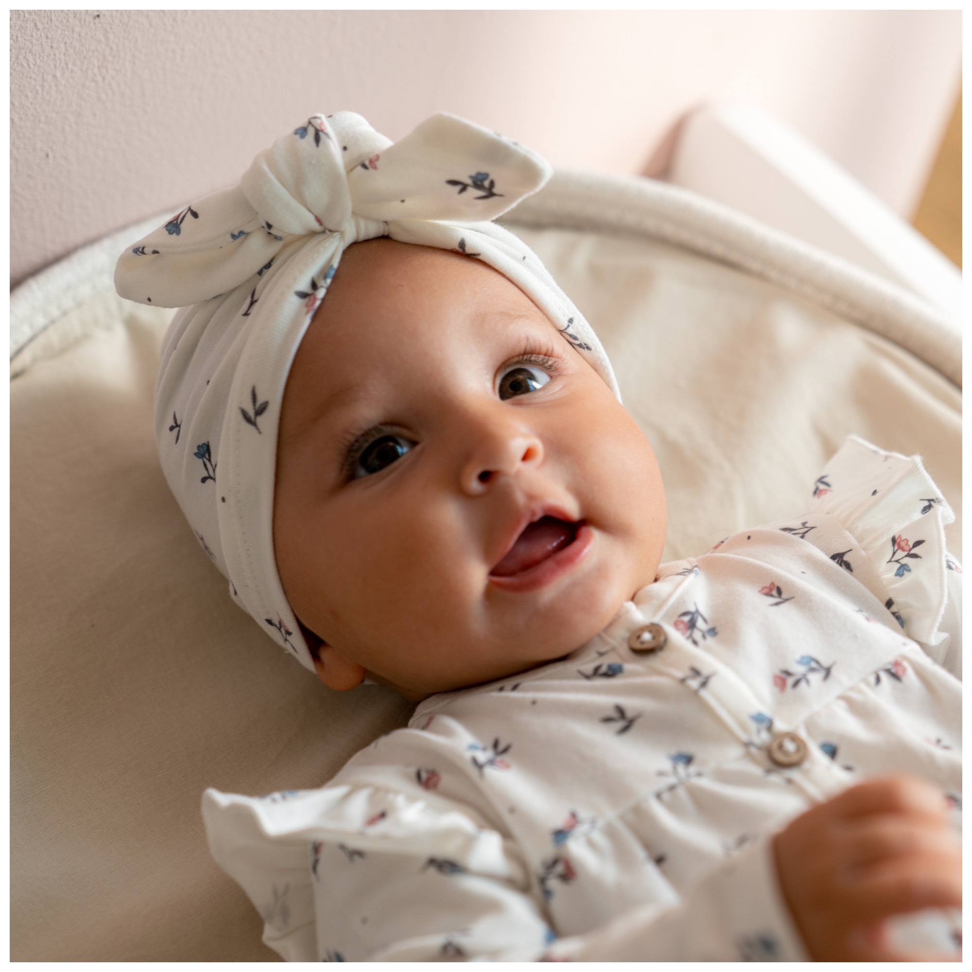 Prénatal newborn tulband muts   wit
