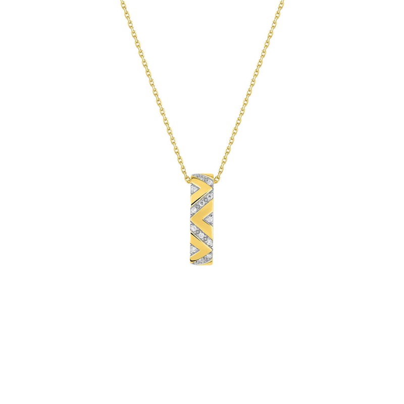 Collier Femme - Or 18 Carats - Diamant 0,08 Carats - Longueur : 42 cm