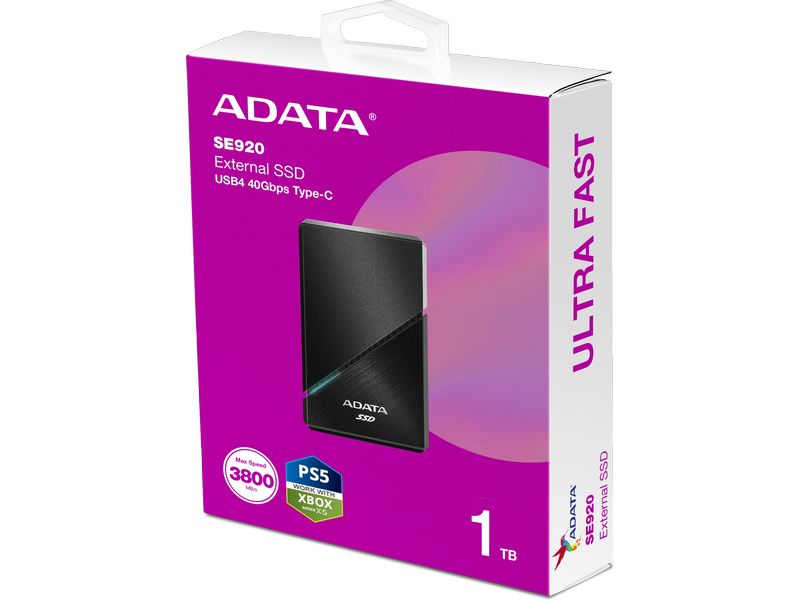 ADATA Externe SSD SE920 1000 GB Kompakte, schnelle und leistungsstarke 1 TB SSD
