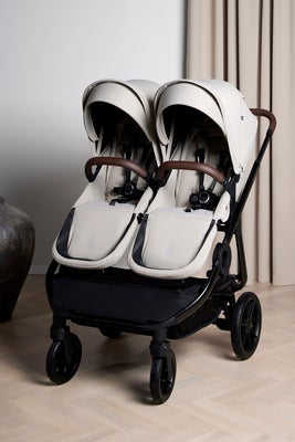Beemoo Pro Twin 2 Søskenvogn, Latte Beige