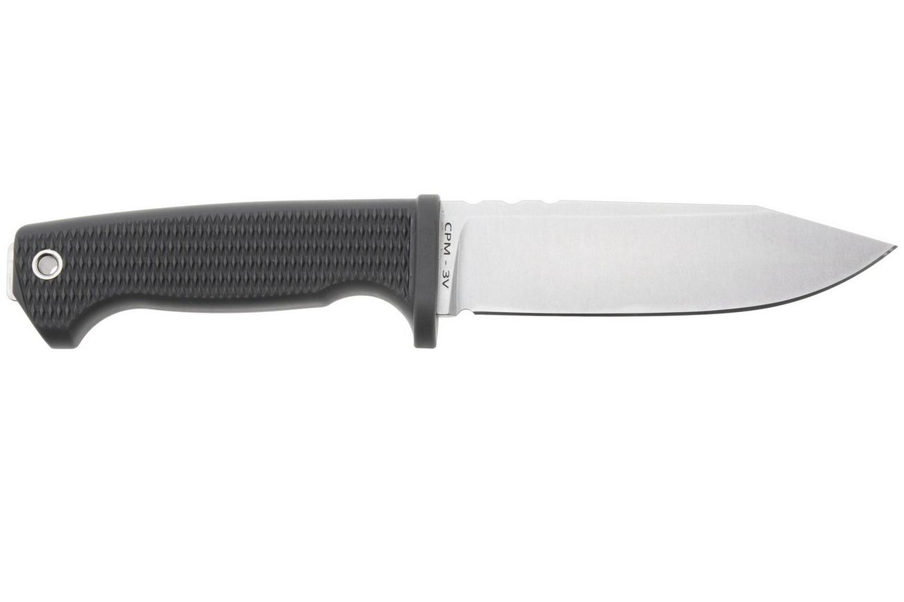 Demko Knives American Made FreeReign, Stonewashed CPM 3V Clip Point, USA-FR-3V-GRY-CLP, Grey Rubber outdoormes