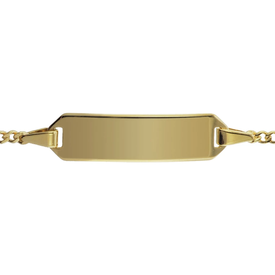 trendor Armband mit Gravur 585 Gold für Kinder Länge 14 cm gold