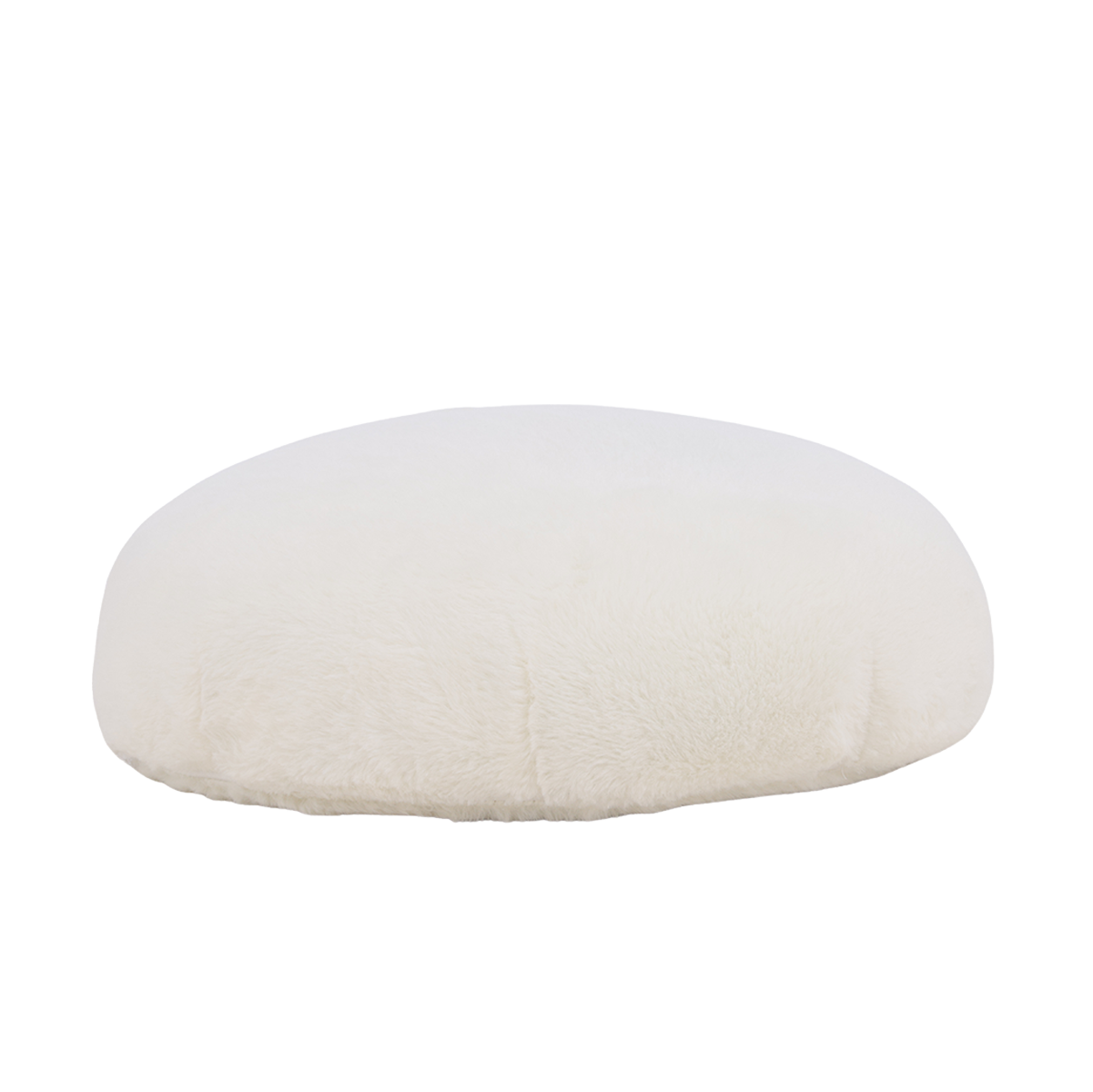 Nest living Knut Ronde Teddystof Poef - Wit - Ã 40 cm