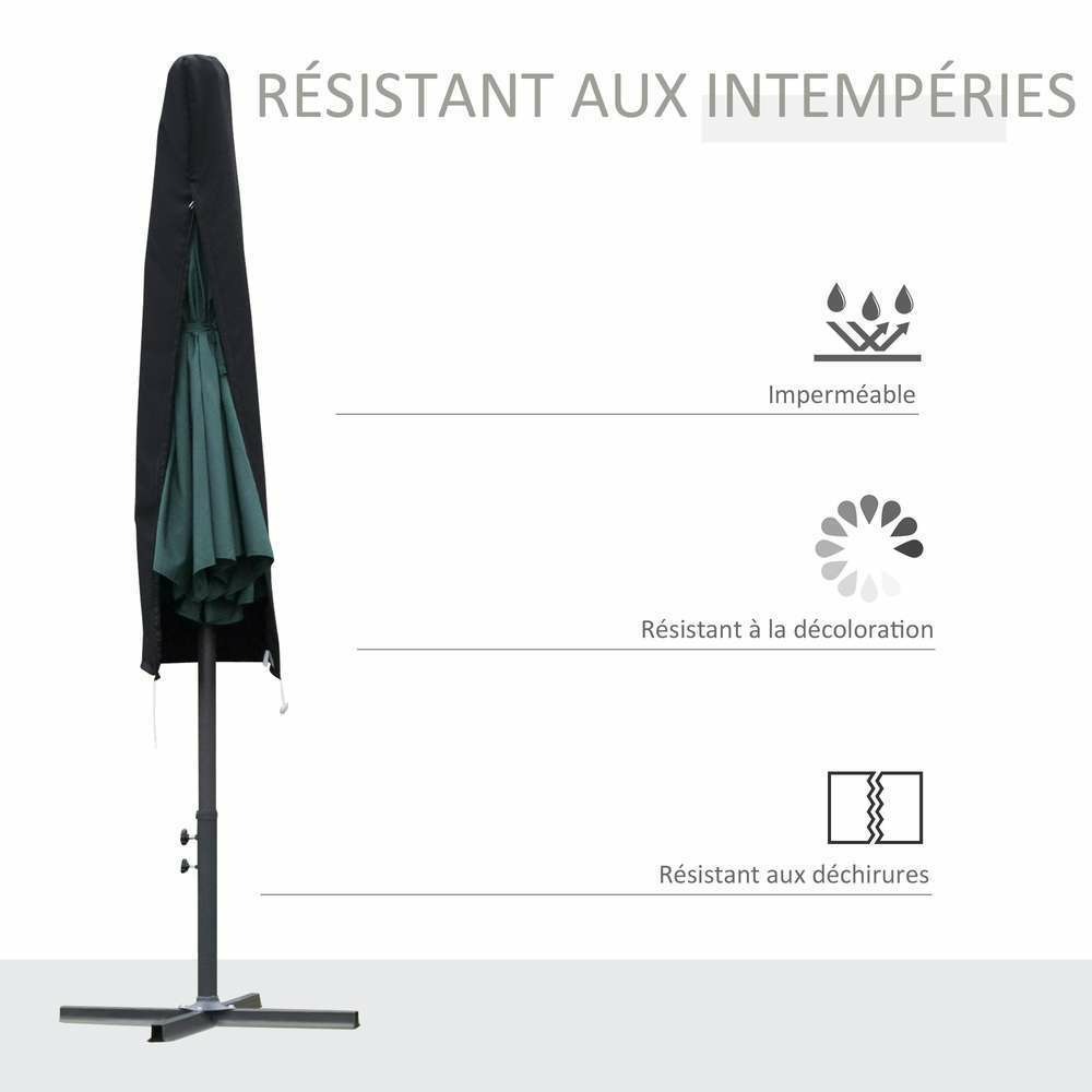 Housse de protection imperméable pour parasol droit polyester oxford