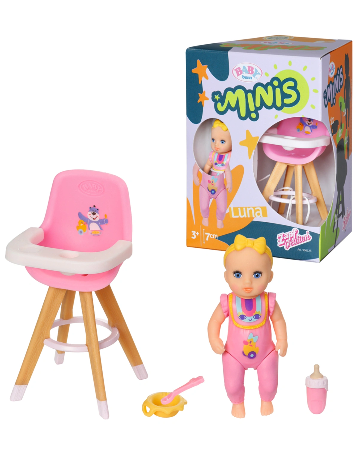 BABY born® MINIS - Puppen-Spielset HIGHCHAIR