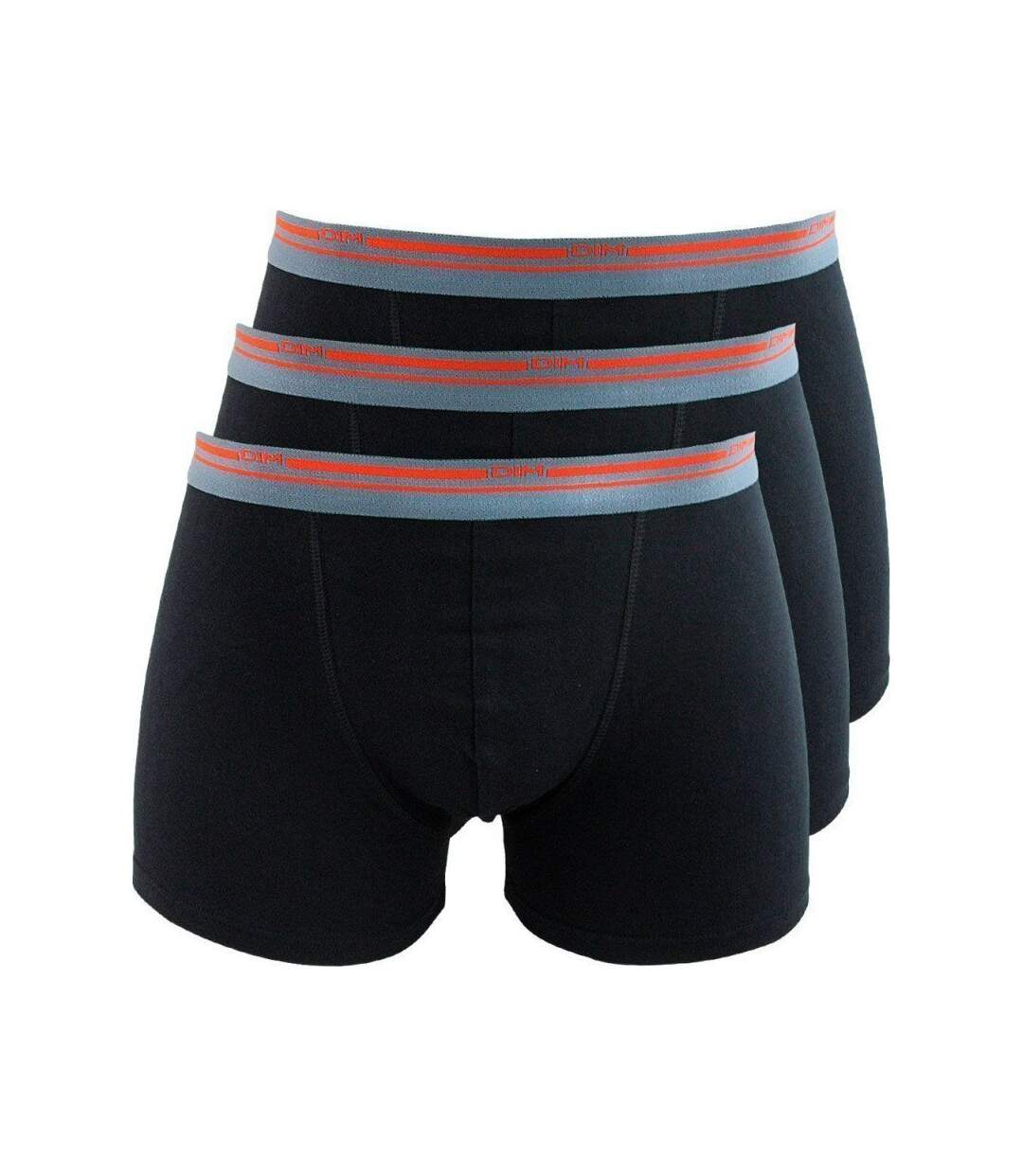 DIM Lot de 3 Boxers Homme Coton DAILY COLORS Noir