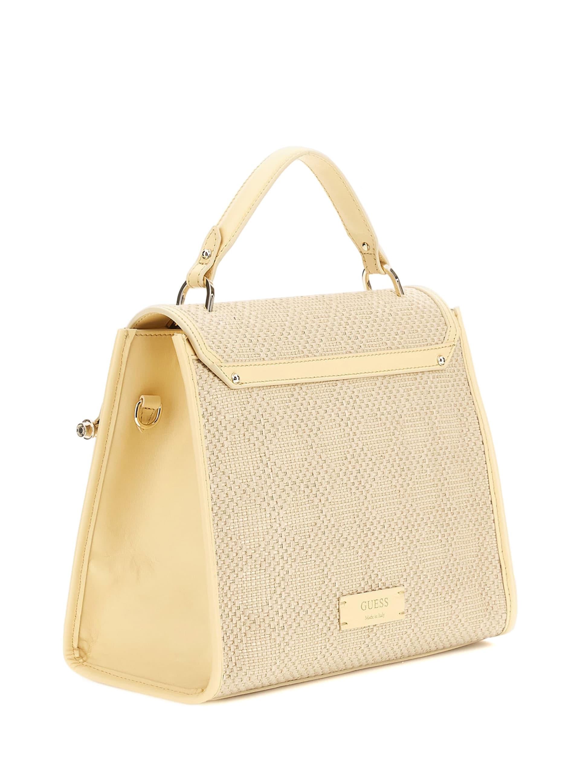 Bolsa estilo Iris em couro e ráfia