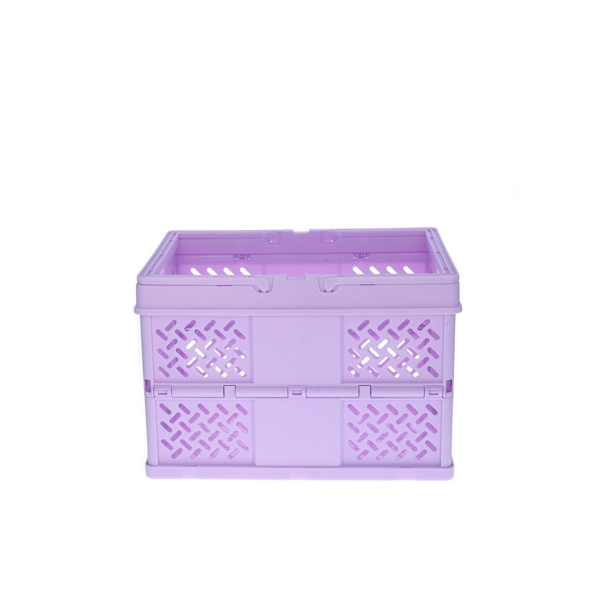 Caisse de rangement pliable en plastique violet Roodoudou