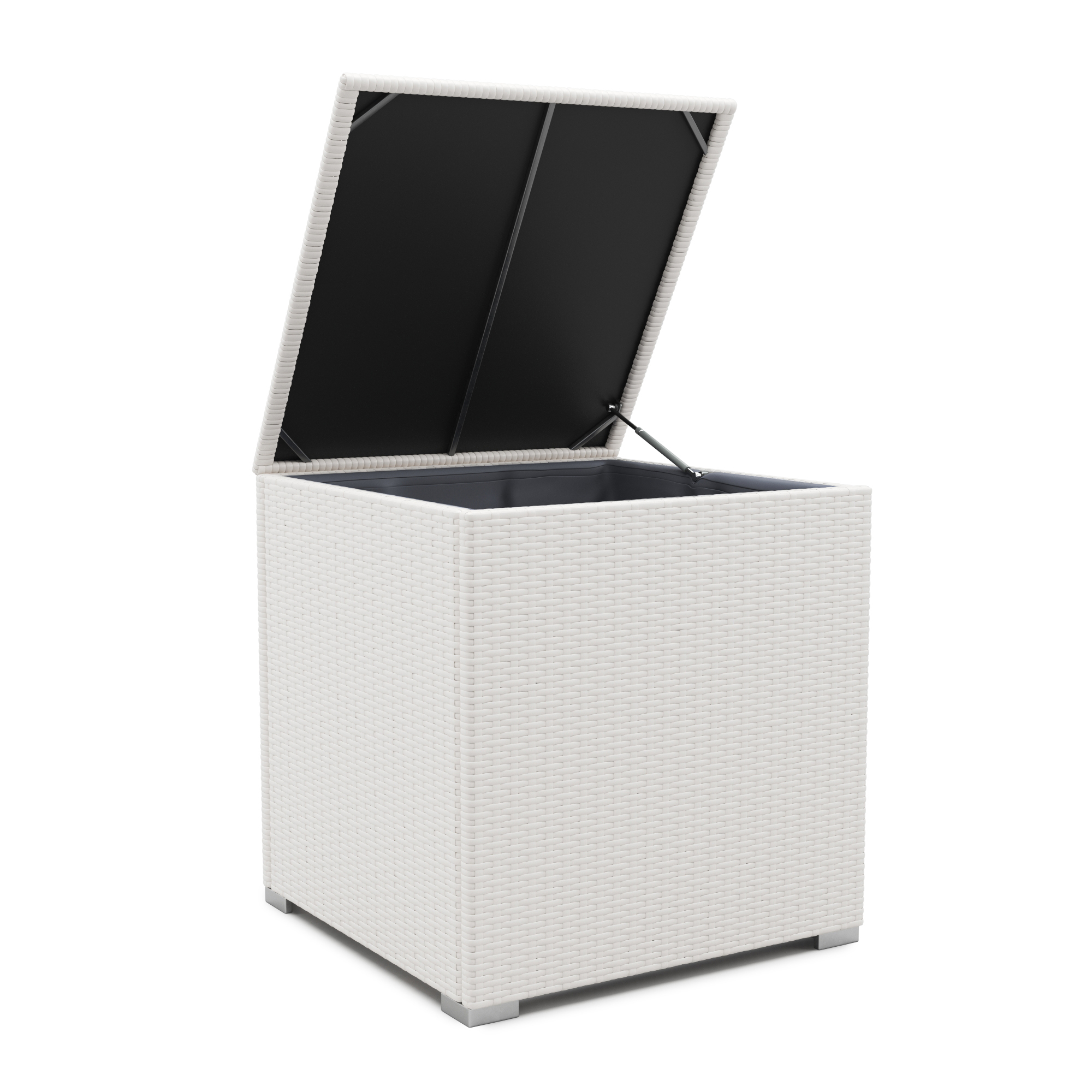 Rattanlounge SAN MARINO weiss/anthrazit