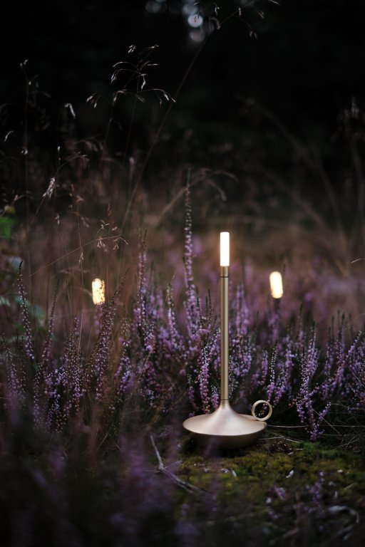 Graypants Wick tafellamp LED oplaadbaar messing