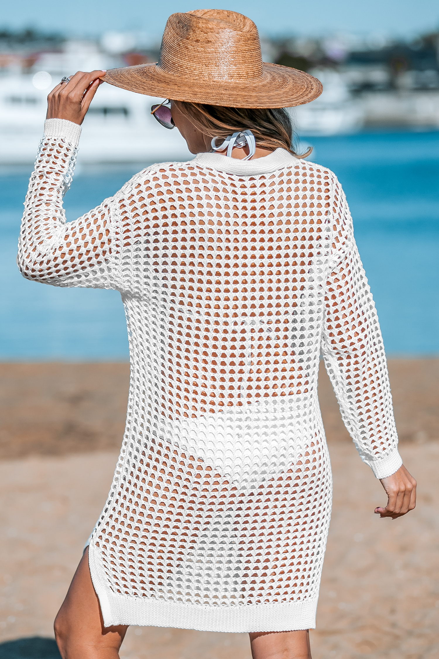 Robe cover up découpée avec boutons
