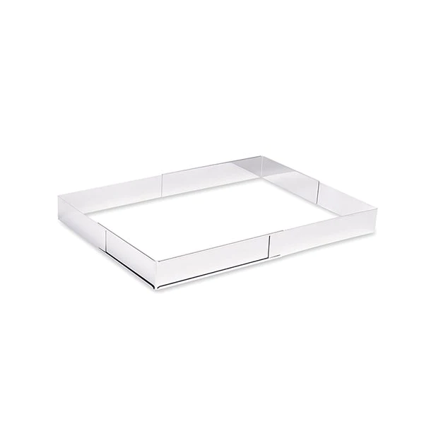 Lot plaque à pâtisserie perforée 40 cm + rectangle à gâteau extensible