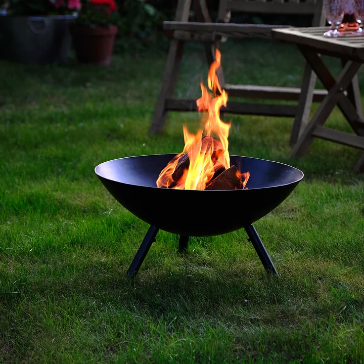 Philippi - Flames Feuerschale L, Ø 56 x H 29 cm, schwarz