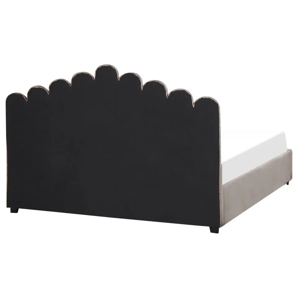 VINCENNES - Tweepersoonsbed - Beige - 180 x 200 cm - Fluweel