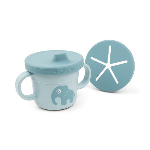 Foodie Tasse d'Apprentissage & Snack Elphee Bleu - DONE BY DEER