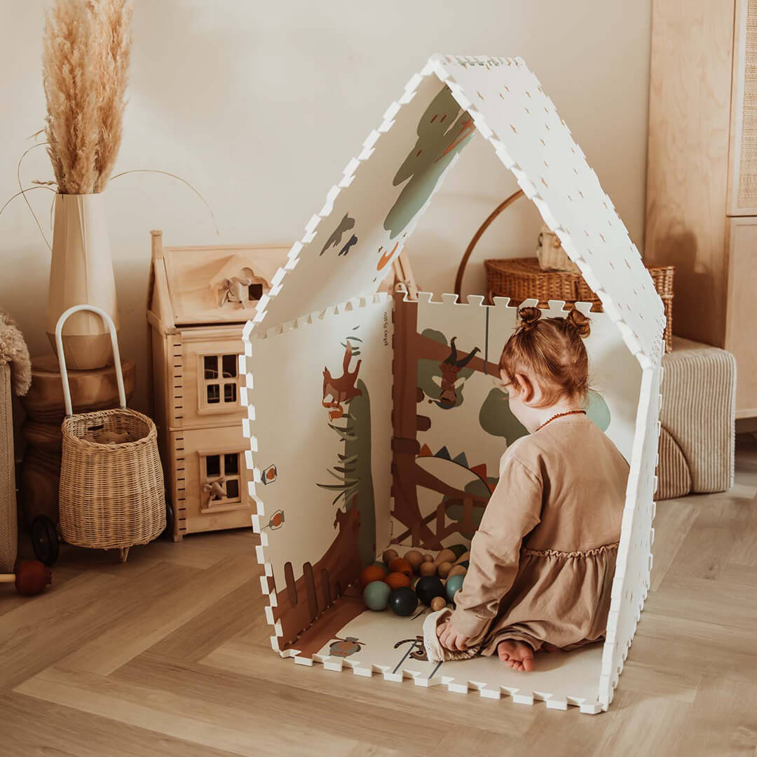 play&go 3-in-1 foam speelmat tiloo - treehouse - 120x180 cm