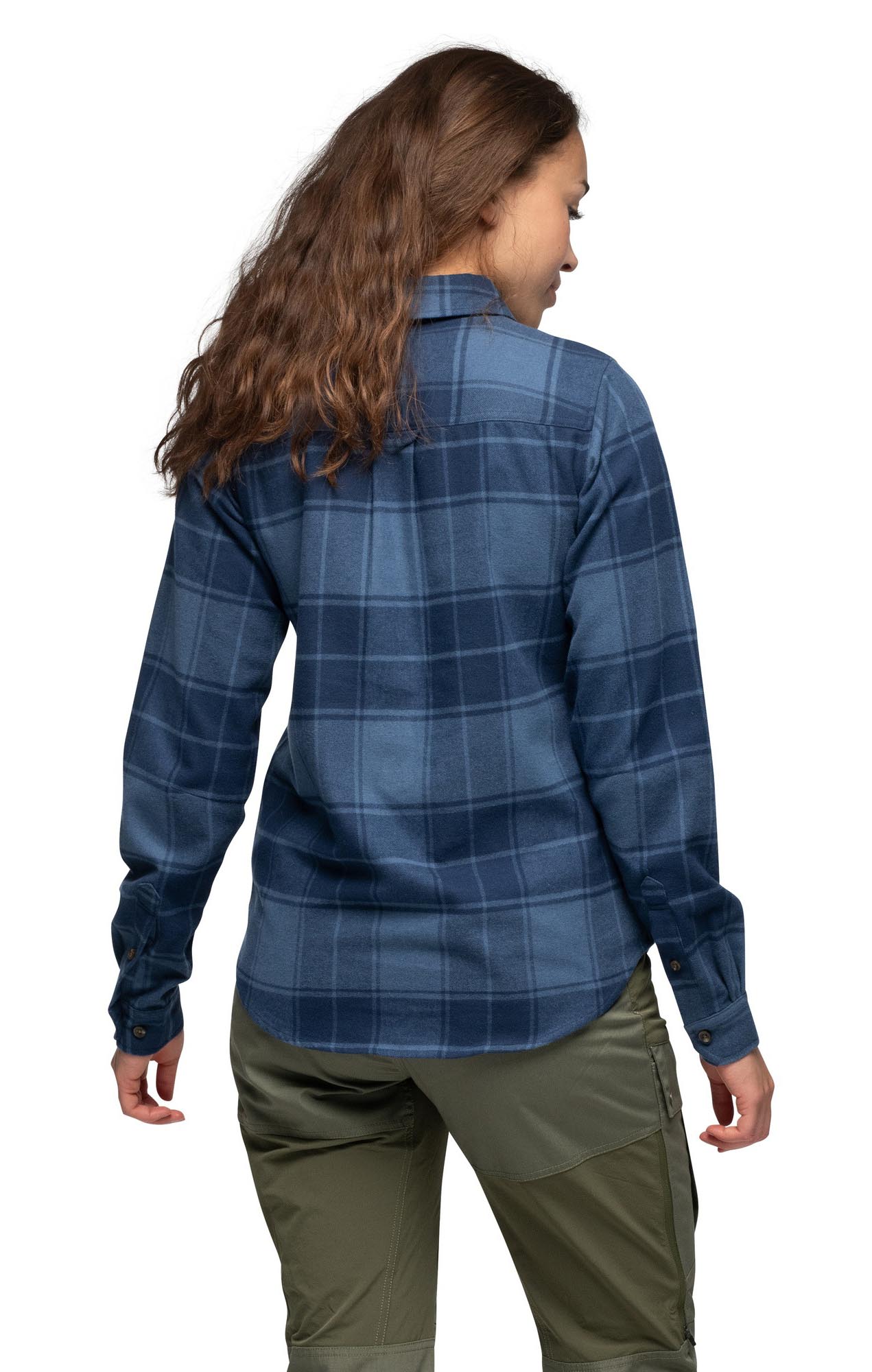 Nordmarka Flannel Shirt Dame Granite Blue/Navy Blue Check