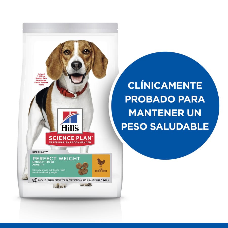 Hill's Science Plan Perfect Weight Adulto Médio Frango para cachorros