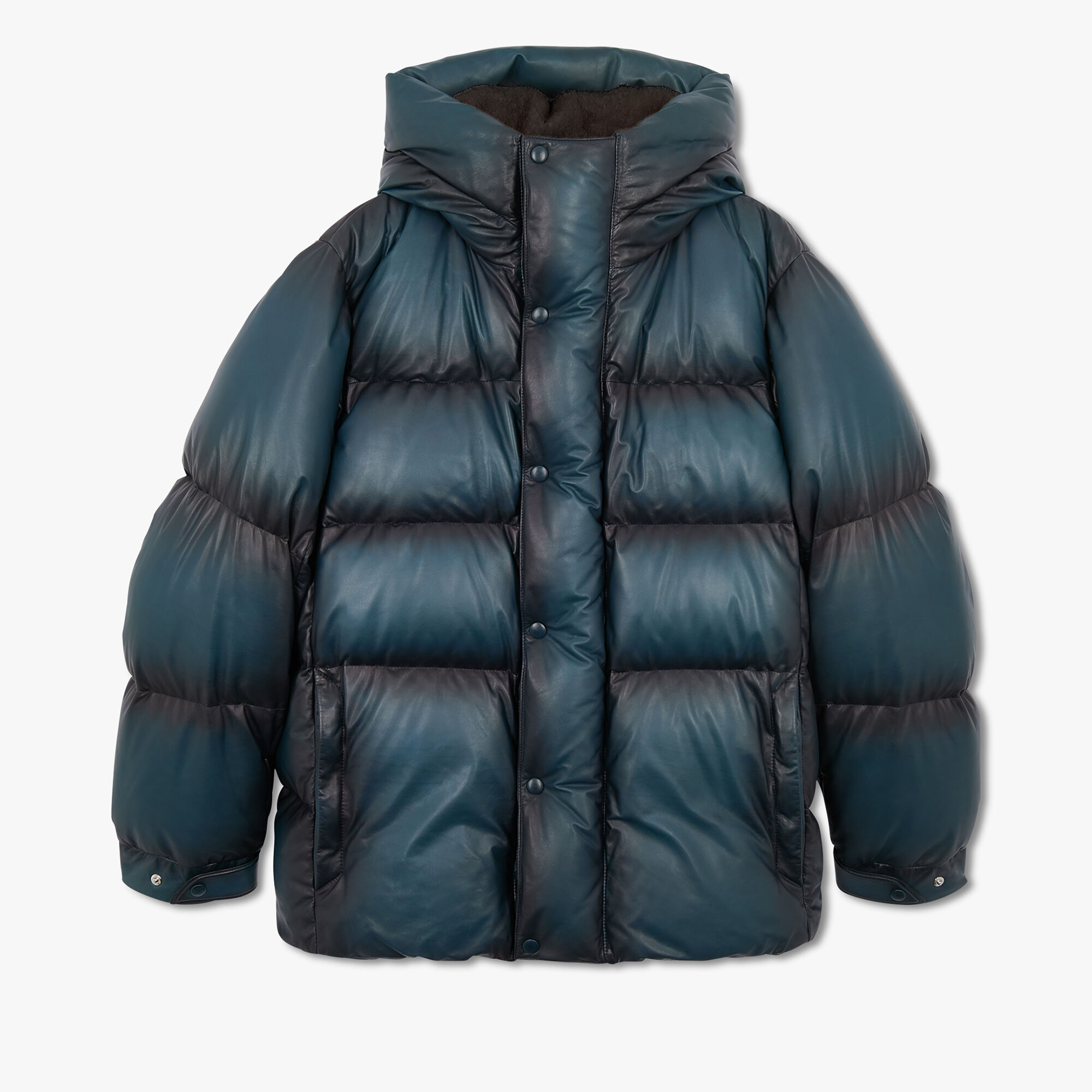 Doudoune En Cuir Patine