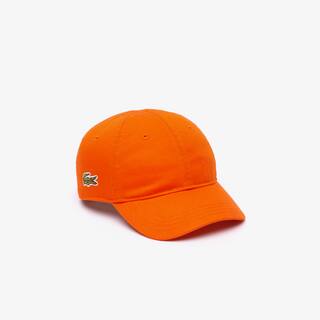 Casquette enfant en gabardine unie Casquettes & Bonnets - Orange - Lacoste - Enfant