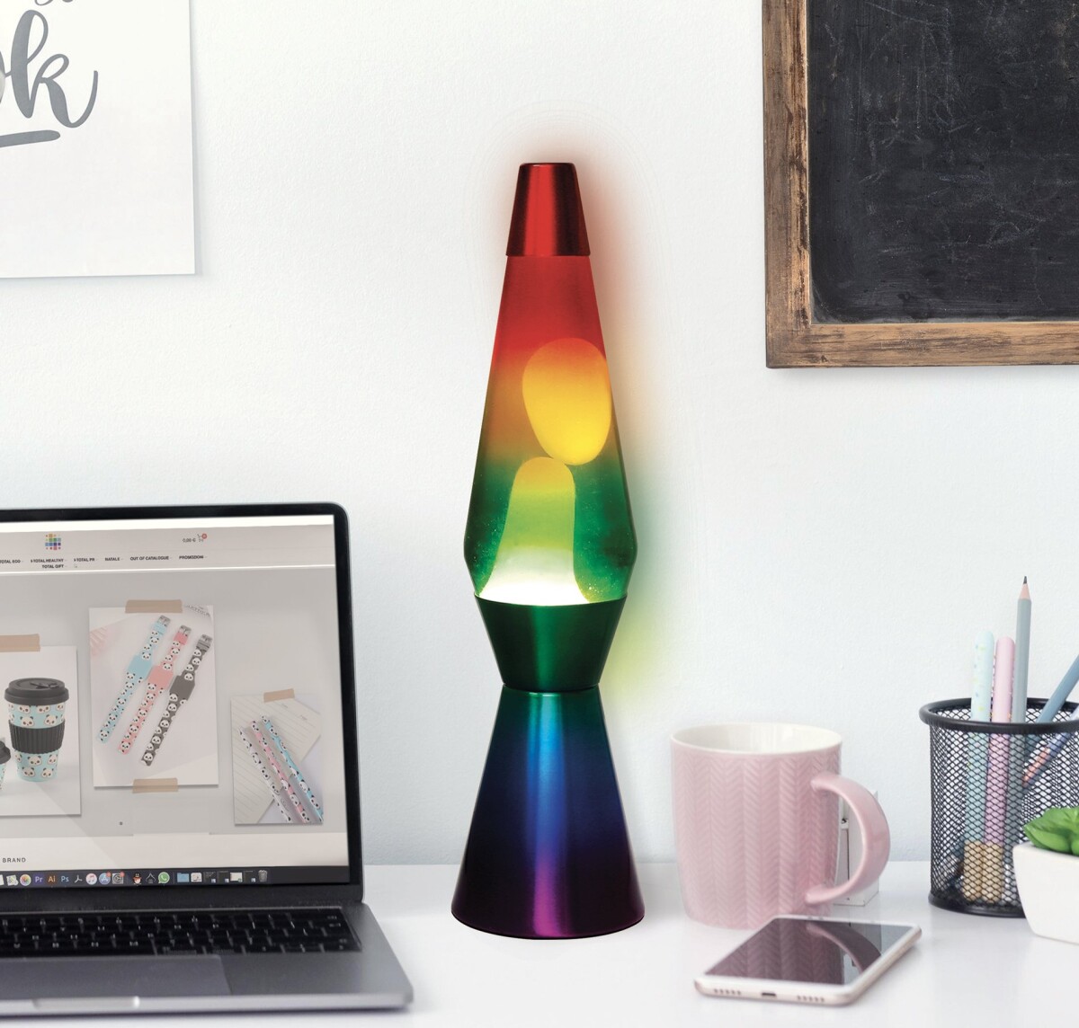 Itotal - Lava Lampe - 36 CM - Regnbue