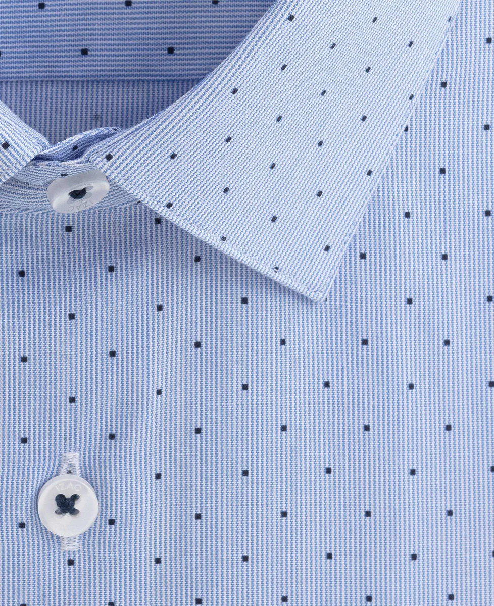 Chemise à imprimé pois ciel 
