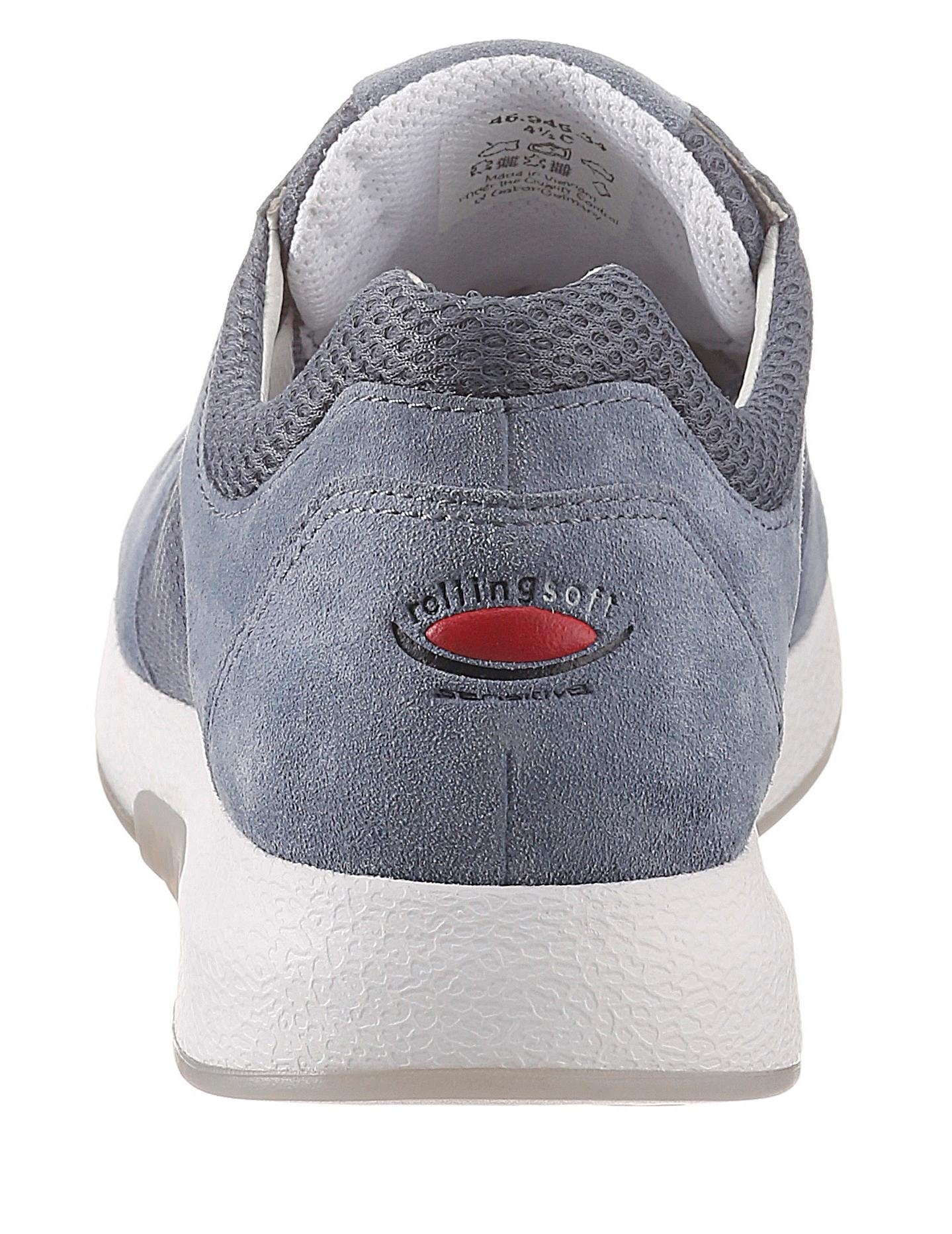 Gabor Rollingsoft Keilsneaker  , Freizeitschuh, Halbschuh, Schnürschuh im sommerlichem Materialmix