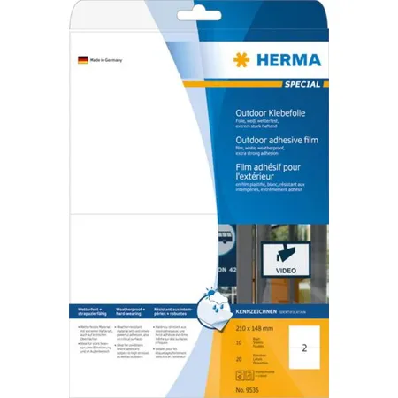 HERMA Outdoor Etiketten, weiß, 210 x 148mm, 20 Stück