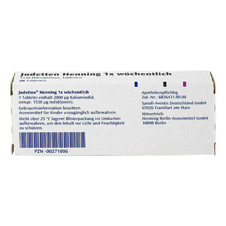 Jodetten Henning 1x wöchentlich Tabletten, 28 St