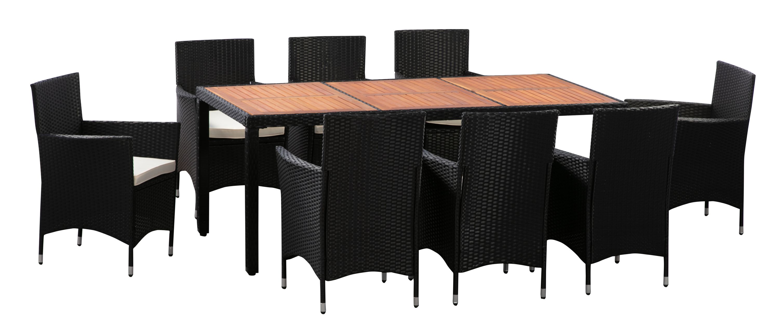 Rattangarnitur PISA 1 Tisch und 8 Stühle