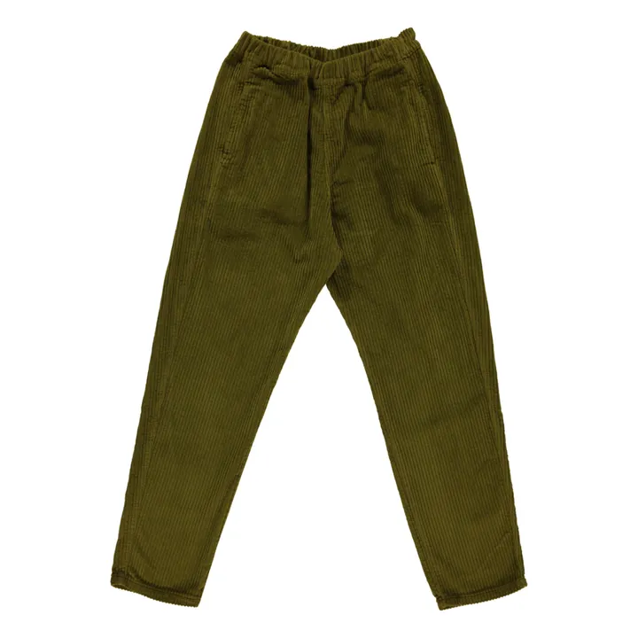 Poudre Organic Pantalon Velours Côtelé Coquelicot - Collection Adulte  | Vert kaki
