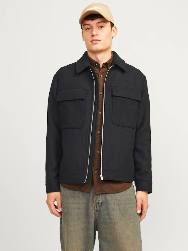 Jack & Jones Wolljacke »JPRCCRUSSEL WOOL BLEND JACKET SN« ohne Kapuze