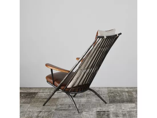 Fauteuil - marron cuir - CIANO