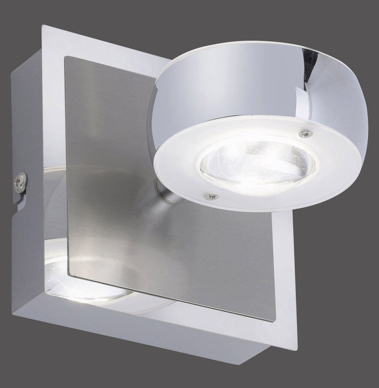 LED-Wandleuchte - stahlfarben - SmartHome - mit Fernbedienung