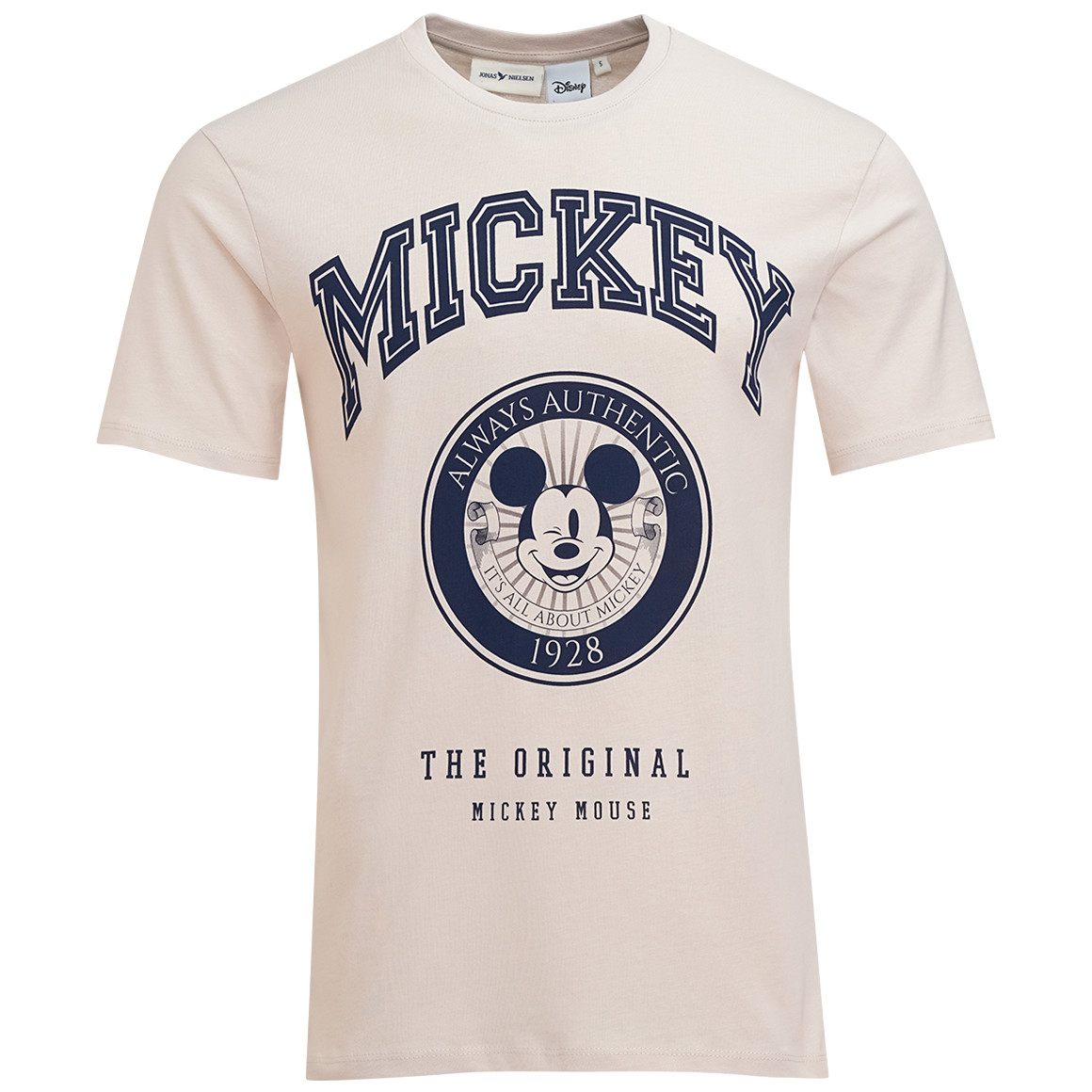 Jonas Nielsen Micky Maus T-Shirt mit Retro-Print beige