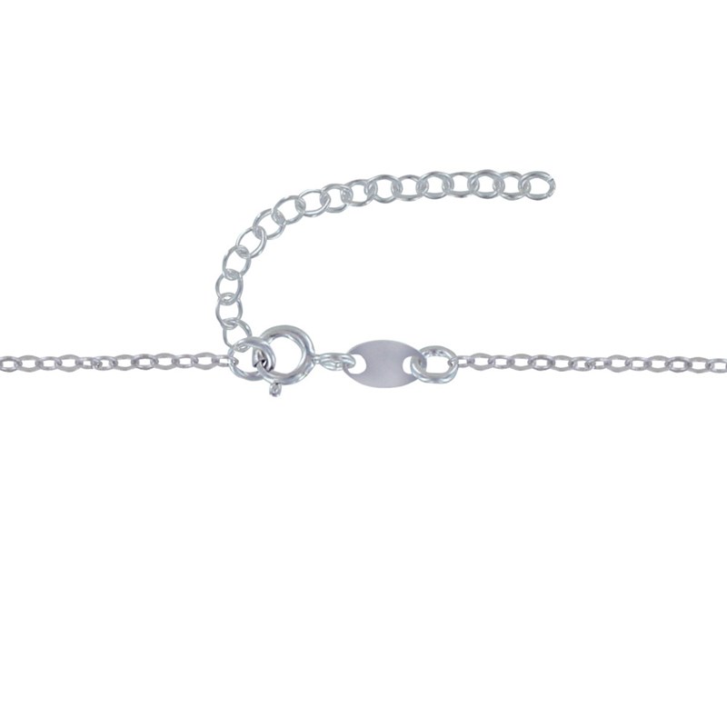 Collier Argent Petit Poisson Deux Perles Facettées Rouge et Turquoise