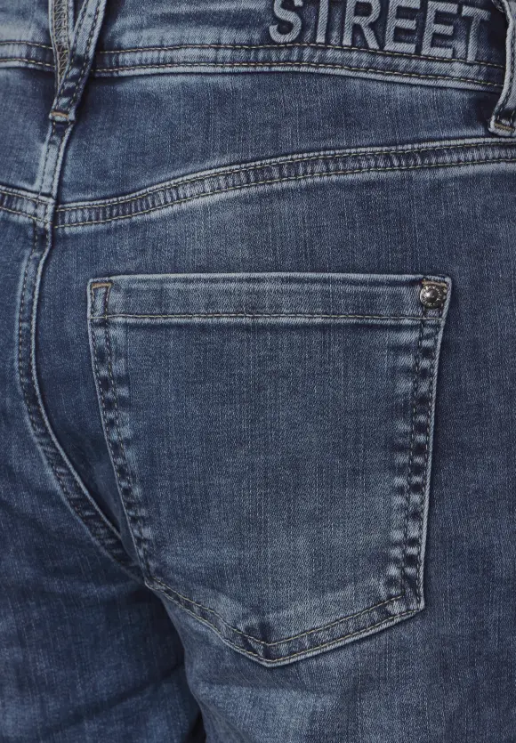 Loose Fit Balloonjeans - mid blue super washed