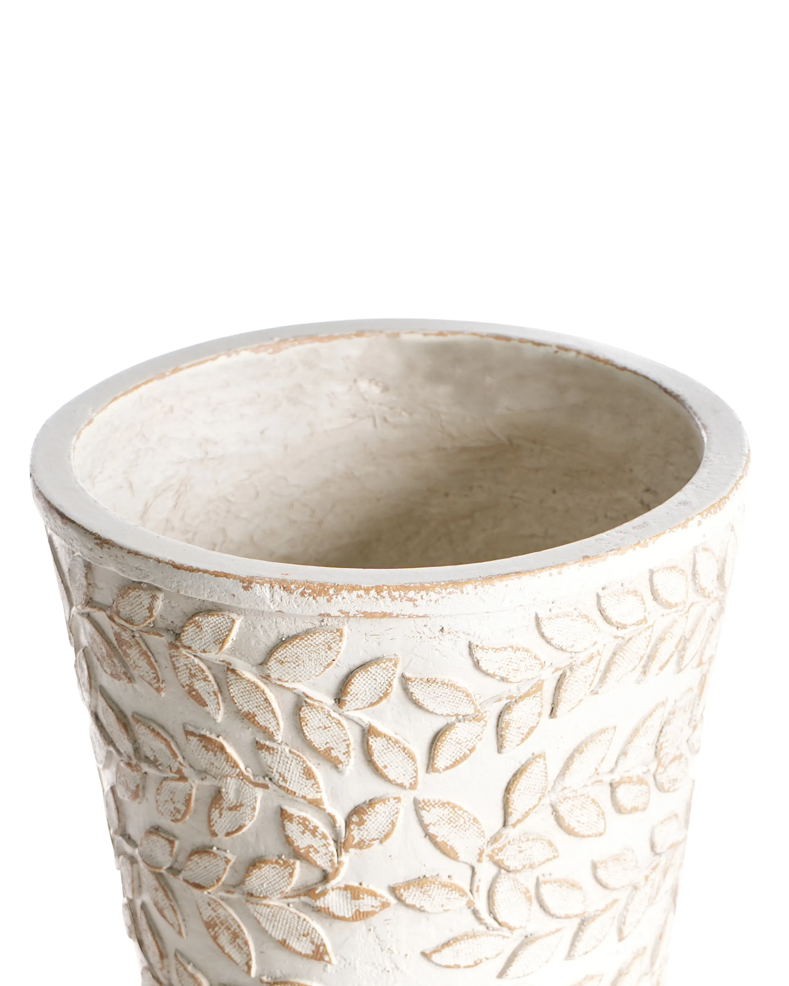 Verhoogde bloempot ALIARTOS 26 cm Gebroken wit