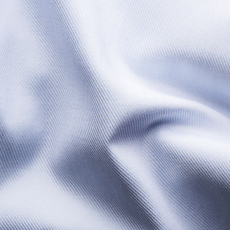 ETON Slim Fit Light Blue Melange Semi Solid Fine Twill Shirt Lyseblå