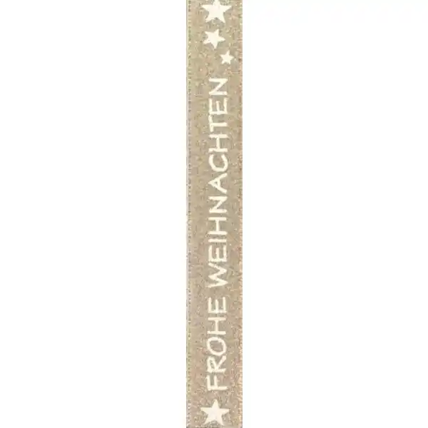 Geschenkband Frohe Weihnachten gold