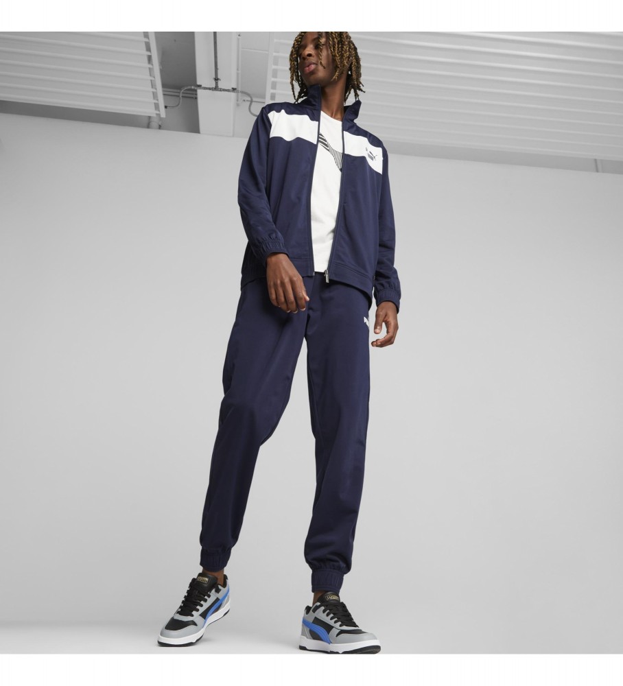 Conjunto de treino Puma em poliéster azul-marinho