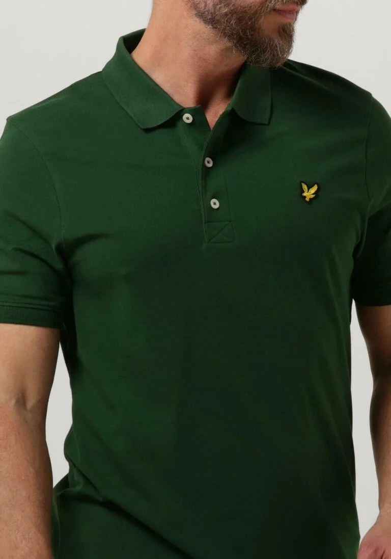 LYLE & SCOTT groene lyle & scott polo plain polo shirt