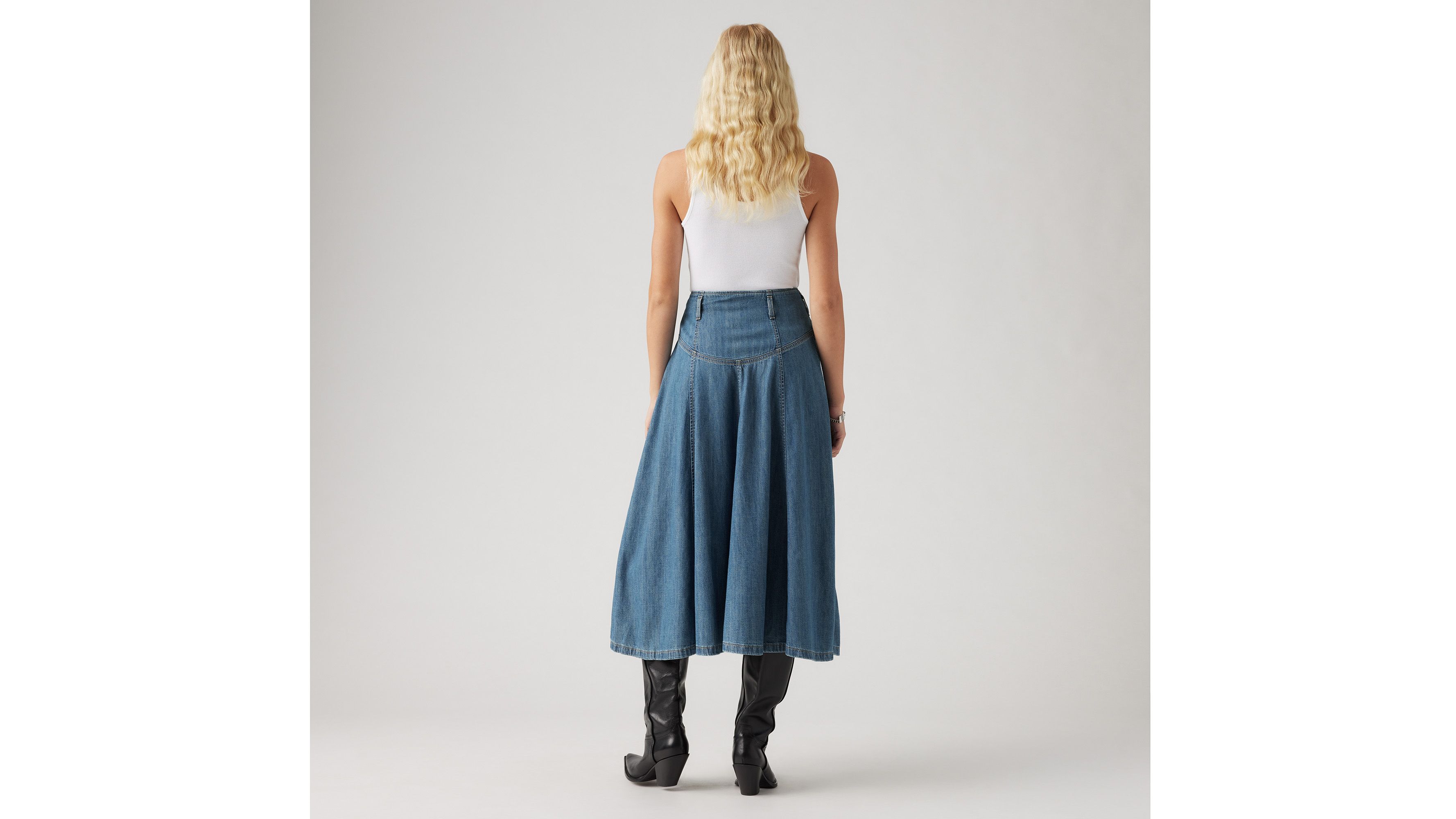 Jupe Circle boutonnée devant Lightweight - Play Day - Bleu