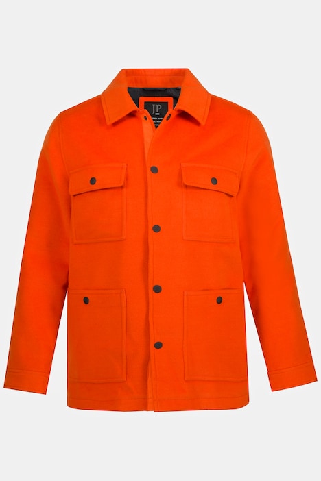 JP 1880 Overshirt, Wolloptik, Langarm, Kentkragen, Modern Fit