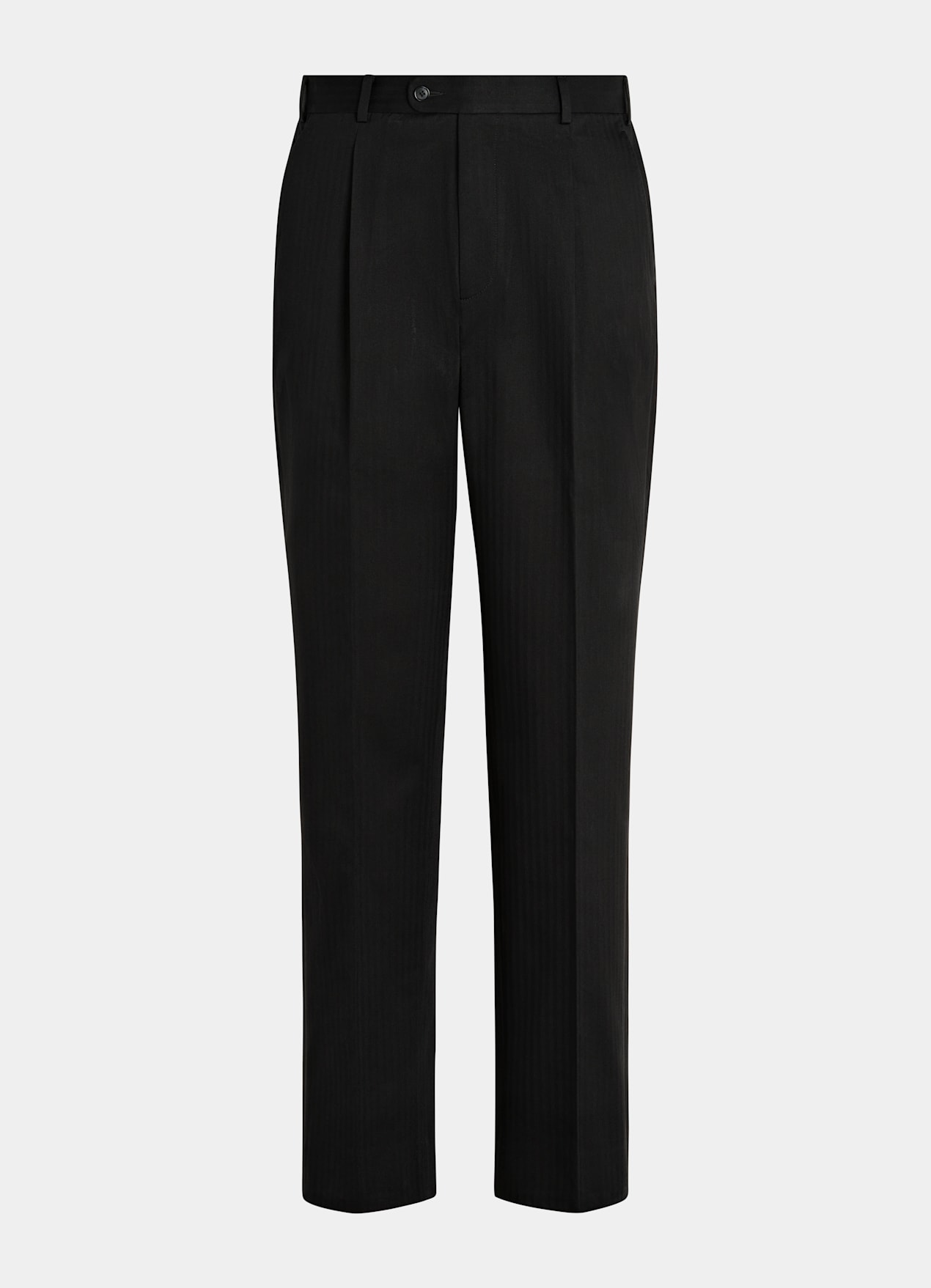Pantalon Wide Leg Tapered noir à chevrons