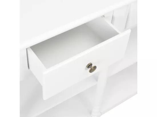 Table console Blanc 120x30x76 cm MDF