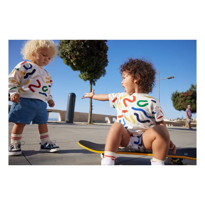 Petit Bateau Sweat Make Skatepark | Ecru
