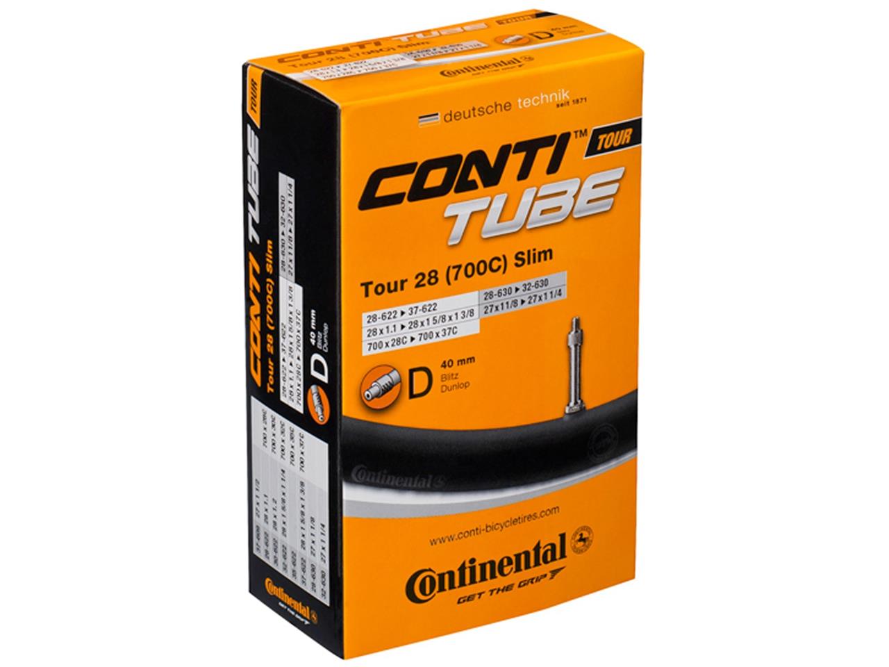 Continental 700 x 28-37C Slange Dunlop Ventil